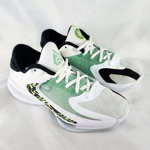 Nike Zoom Freak 4 Greek‎ Coast line Shoes White Green DJ6149-100 Run Men Size 5 - Picture 1 of 9